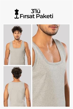 Erdem 3lü Gri Erkek Kaşkorse Atlet 11283