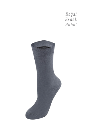 Weweus Antrasit Doğal Bambu Lüks Kışlık Bayan Çorap 942