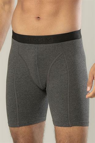 Erdem Antrasit Pamuk Elastan Uzun Boxer 1416