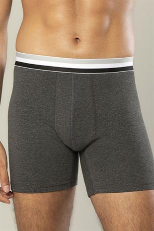 Erdem Antrasit Pamuk Elastan Uzun Boxer 1415