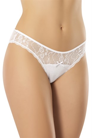 Erdem Beyaz BayanDantelli Külot 7268