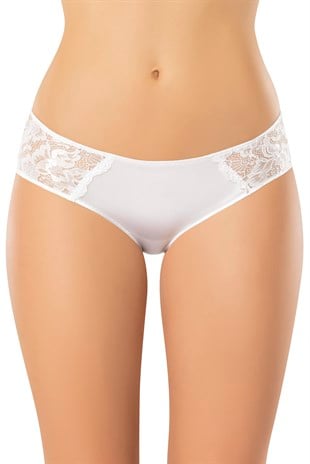 Erdem Beyaz Bayan Dantelli Külot 7269