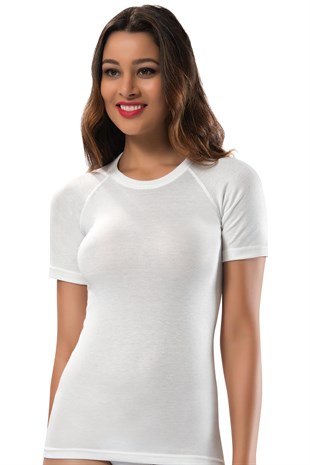 Erdem İç Giyim Siyah Bayan Termal İçlik Yarım Kol Atlet