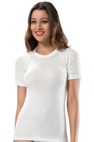 Erdem İç Giyim Siyah Bayan Termal İçlik Yarım Kol Atlet