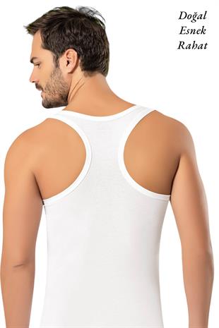 Weweus Beyaz Erkek Süper İnce Doğal Bambu Lüks Sporcu Atlet 1115