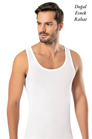 Weweus Beyaz Erkek Süper İnce Doğal Bambu Lüks Sporcu Atlet 1115