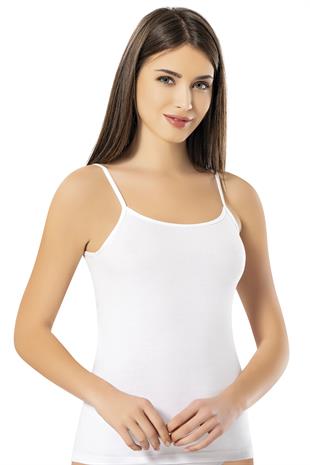 Erdem Beyaz Pamuklu Süper İnce Modal Ribana Atlet 2329