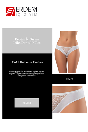 Erdem Beyaz  Üçgen Külot 2509