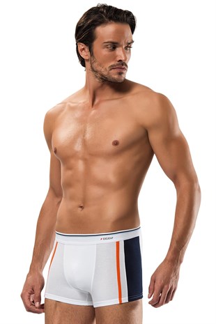 Erdem Beyaz Dubble Line Elastan Boxer 1432
