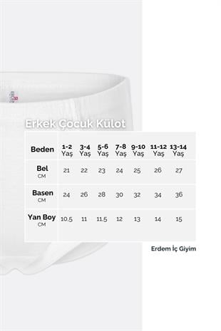 Erdem Boys Elastane Boxer Brief 3-Pack