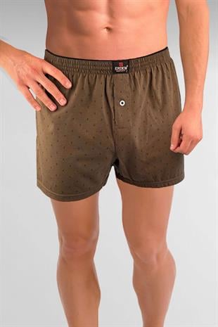 Erdem Haki Baskılı Desenli Penye Boxer 1400YKCP