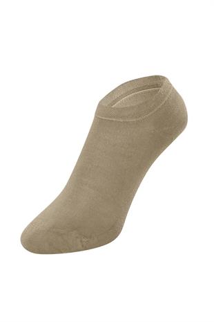 Weweus Bej Doğal Bambu Lüks Süper İnce Erkek Sneaker Çorap 267
