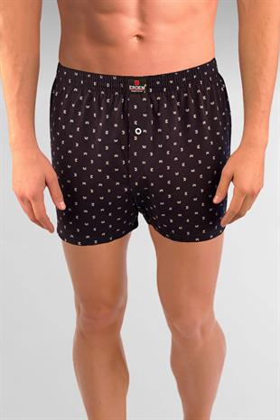 Erdem Lacivert Baskılı Desenli Penye Boxer 1400YINK
