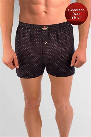 Erdem Lacivert  Baskılı Desenli Penye Boxer 1400YLP