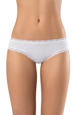 Erdem Beyaz  LikralıDantelli Külot 2535