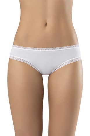 Erdem Beyaz  LikralıDantelli Külot 2535