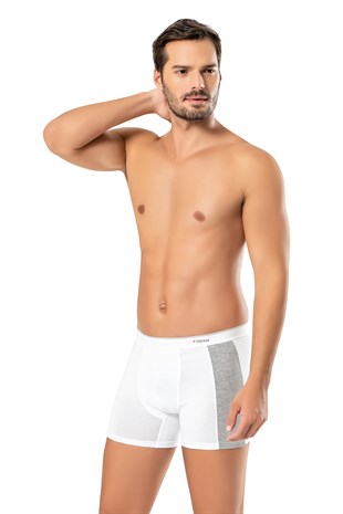 Erdem Beyaz Pamuk Elastan Boxer 1427