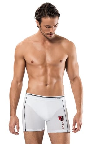 Erdem Beyaz Pamuk Elastan Boxer 1468