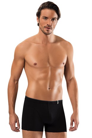 Erdem Siyah Pamuk Elastan Boxer 1479