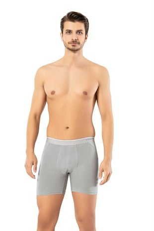 Erdem Gri Pamuk Elastan Uzun Boxer 1470