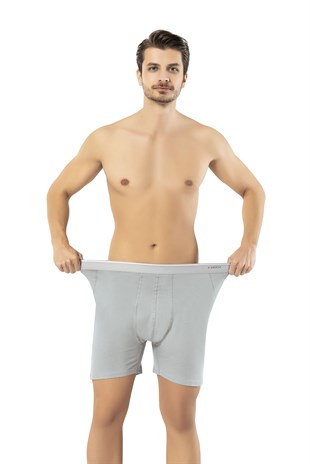 Erdem Gri Pamuk Elastan Uzun Boxer 1470