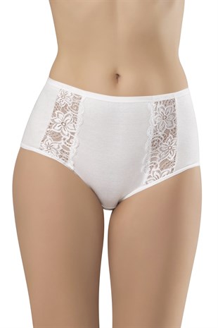 Erdem Beyaz Ribana Dantelli Külot 2546