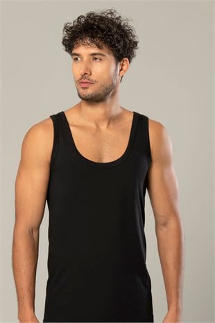Erdem Siyah 6lı Erkek Penye Atlet 1100