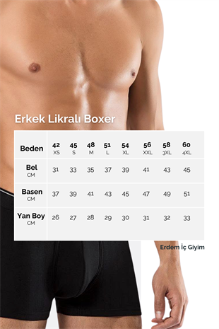 Erdem Siyah Basic Boxer  1447