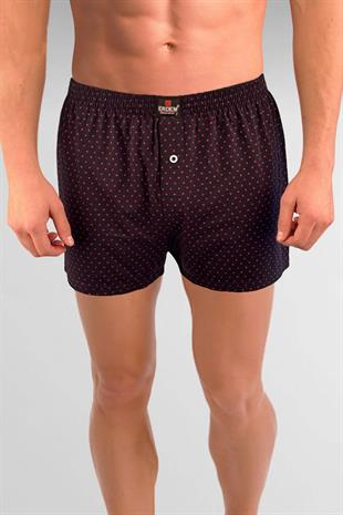 Erdem Siyah Baskılı Desenli Penye Boxer 1400YLP