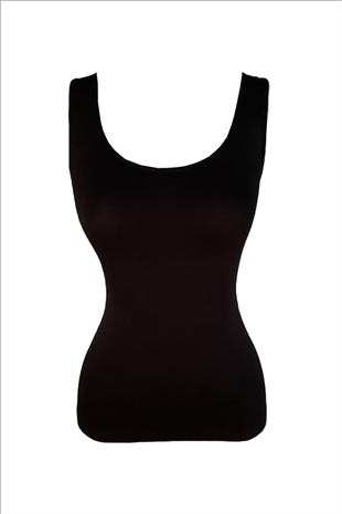 Erdem Siyah Giyim Kalın Askılı Seamless Atlet 603