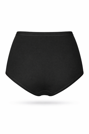 Erdem Siyah Pamuk Elastan Yüksek Bel Külot 2519