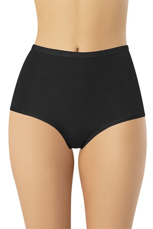 Erdem Siyah Pamuk Elastan Yüksek Bel Külot 2519