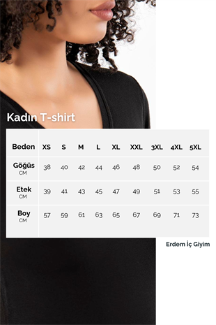 Erdem Siyah V-Neck Tişört 2331