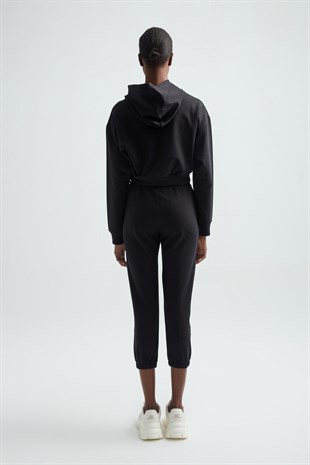 Weweus Womens Tracksuit Cropped Hoodie