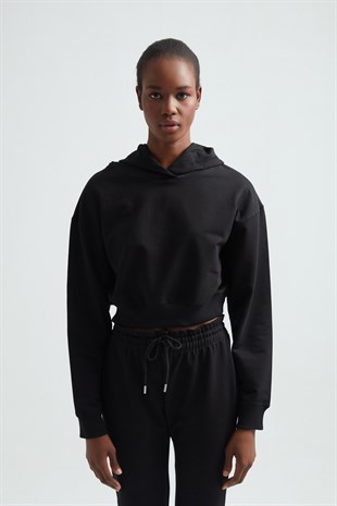 Weweus Womens Tracksuit Cropped Hoodie