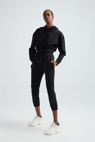 Weweus Womens Tracksuit Cropped Hoodie