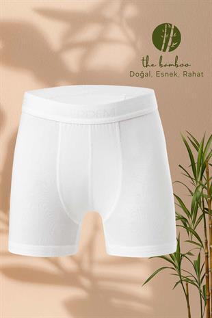 Erdem Weweus Beyaz Erkek Çocuk Süper İnce Doğal Bambu Boxer 3365
