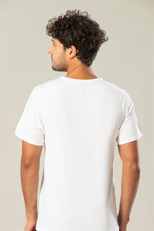 Erdem Weweus Beyaz Erkek Modal Comfort Fit Basic T-Shirt 239