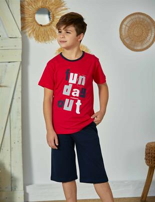 Erdem Weweus Kırmızı Erkek Çocuk Pijama Takımı 817