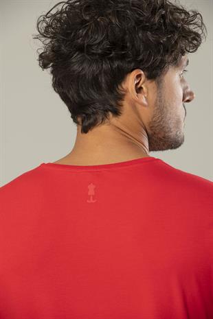 Erdem Weweus Kırmızı Erkek Modal Comfort Fit Basic T-Shirt 239