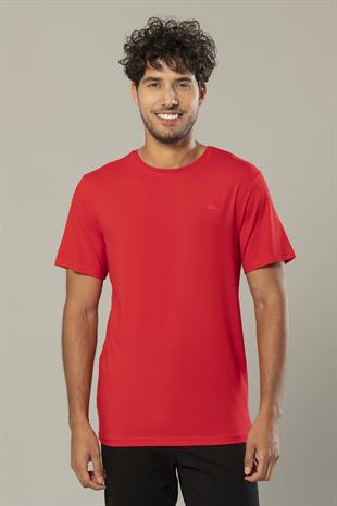 Erdem Weweus Kırmızı Erkek Modal Comfort Fit Basic T-Shirt 239
