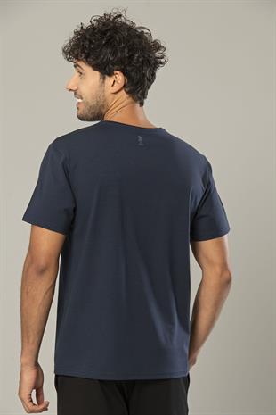 Weweus Lacivert Logolu Erkek Modal Basic Tişört 239