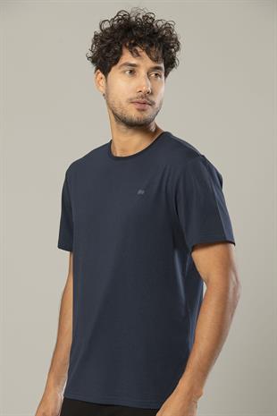 Weweus Lacivert Logolu Erkek Modal Basic Tişört 239