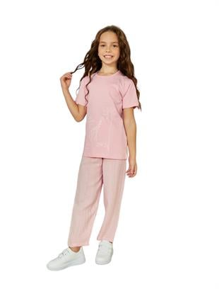 Weweus Pembe Kız Çocuk Pijama Takımı 823