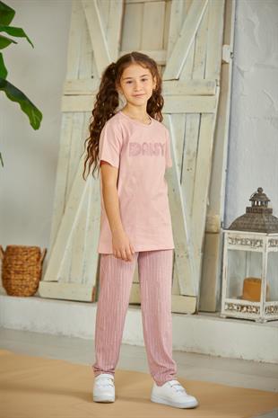 Weweus Pudra Kız Çocuk Pijama Takımı 802