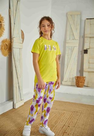 Weweus Sarı Kız Çocuk Pijama Takımı 807