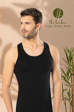 Weweus Siyah Erkek Süper İnce Doğal Bambu Lüks Sporcu Atlet 1115