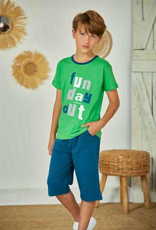 Erdem Weweus Yeşil Erkek Çocuk Pijama Takımı 817