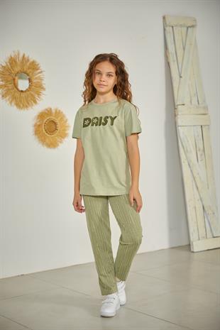 Weweus Yeşil Kız Çocuk Pijama Takımı 802