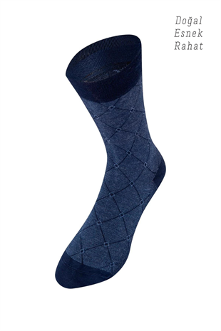Weweus Lacivert İç Giyim Erkek Kışlık Doğal Bambu Lüks Çorap 891